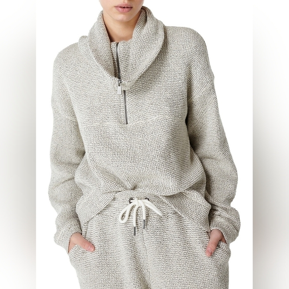 Sweaty Betty- Restful Bouclé Zipneck Sweatshirt - Picture 3 of 16